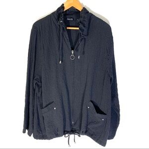 Joni B. Full Zip Black Athleisure Jacket